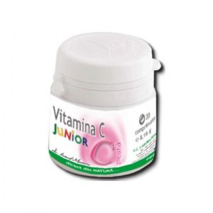 Vitamina C - Vitamina C junior zmeura, 20 comprimate, Medica