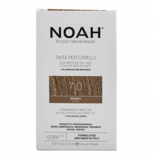 Vopsea de par - Vopsea de par naturala, Blond, 7.0, Noah, 140 ml