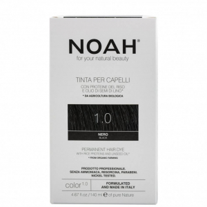 Cosmetice - Vopsea de par naturala, Negru, 1.0, Noah, 140 ml