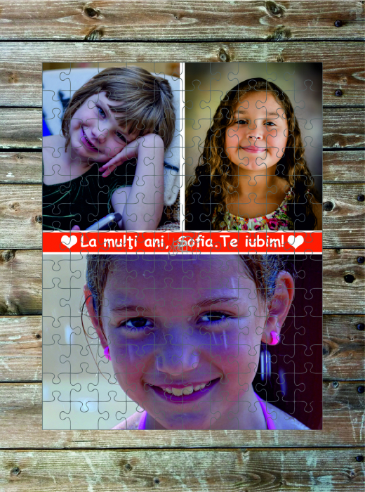 Puzzle A4 personalizat cu 3 poze si text [1]