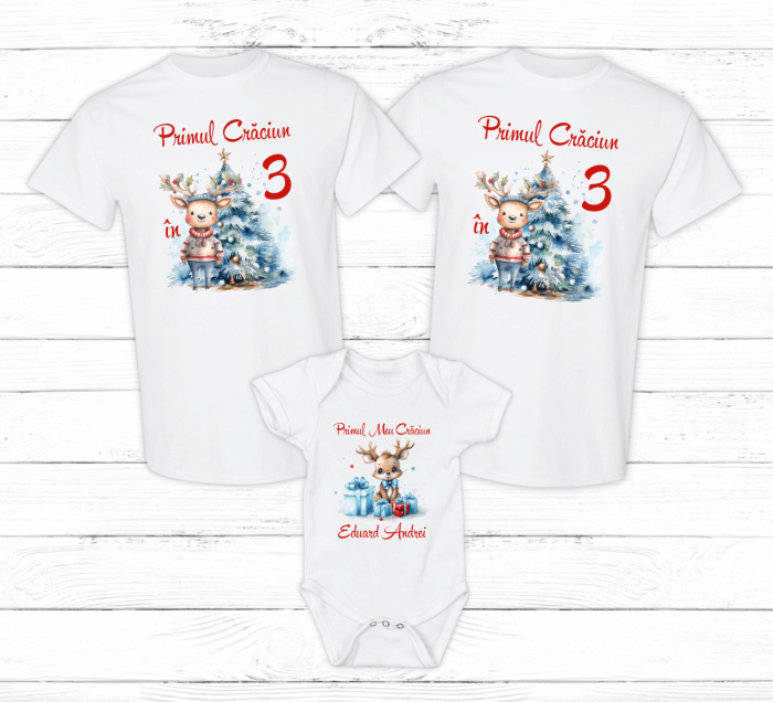 Set tricouri personalizate - Crăciun - Reni - Model 8 [1]