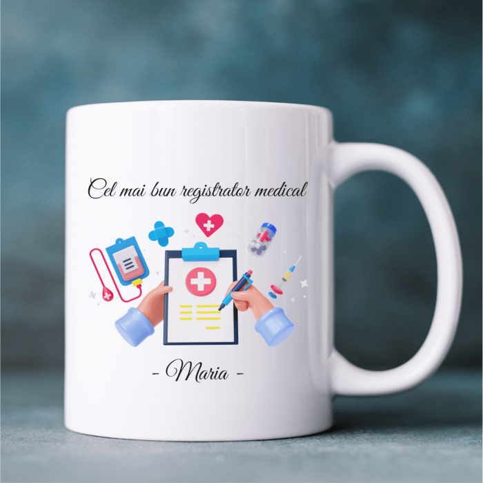 Cană personalizată - Cel mai bun registrator medical [1]