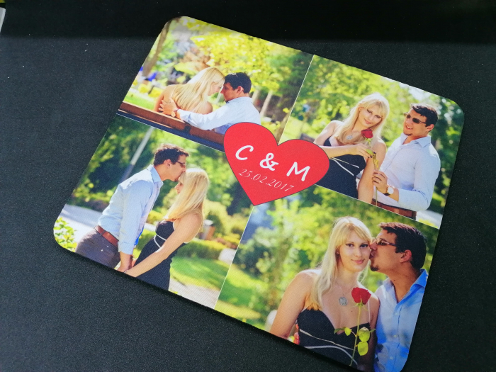 Mousepad personalizat 4 poze si inima [1]