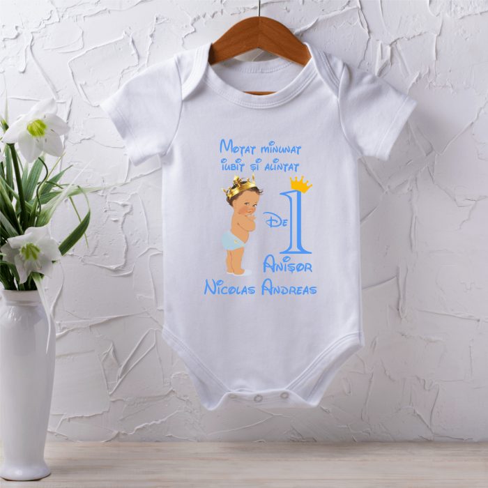 Body personalizat Aniversare 1 an - Prinț [1]