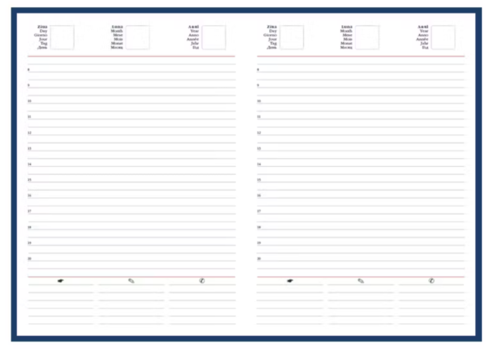 Agendă albă nedatată personalizată cu nume - Inginer [2]