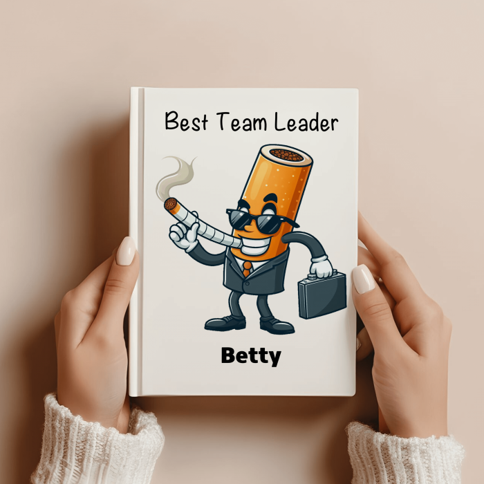 Agendă personalizată albă - Best Team Leader - Nume [1]