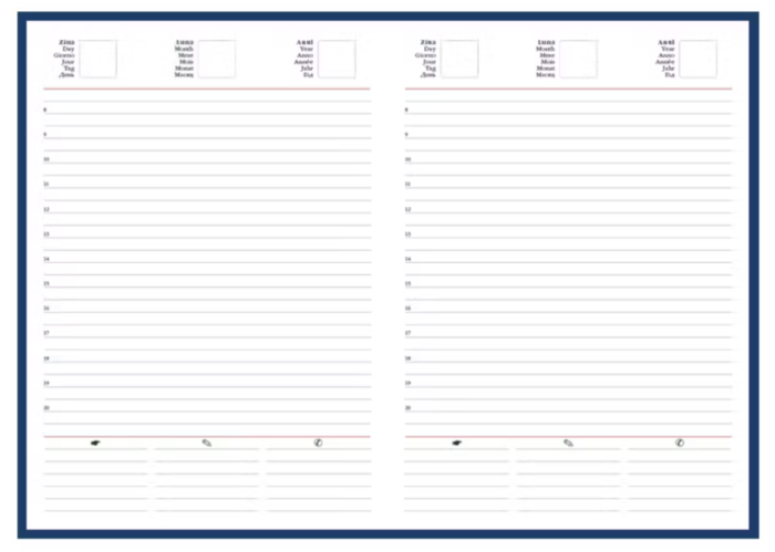 Agendă personalizată albă nedatată - Cofetar - Nume [2]