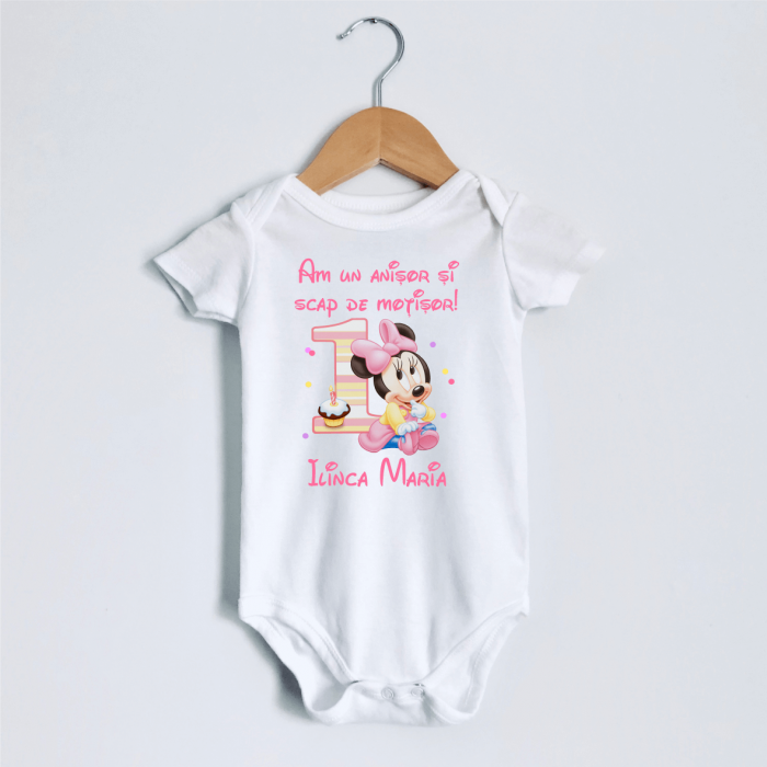 Body personalizat aniversare 1 an - Baby Minnie - Model 7 [1]