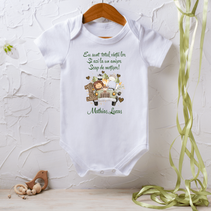 Body personalizat aniversare 1 an - Safari - Model 12 [1]