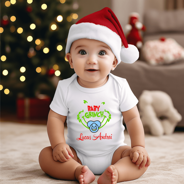 Body personalizat - Crăciun - Baby Grinch - Model băiețel [1]