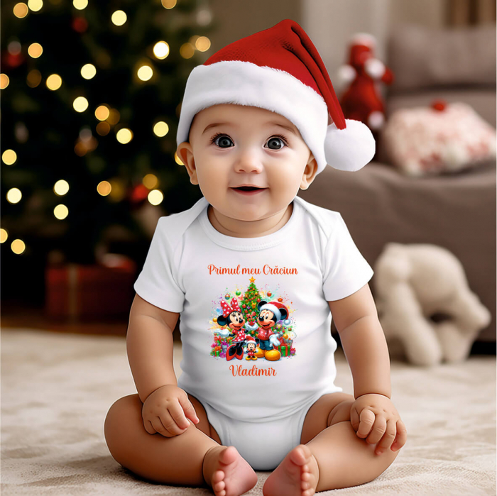 Body personalizat - Crăciun - Baby Mickey - Nume - M3 [1]