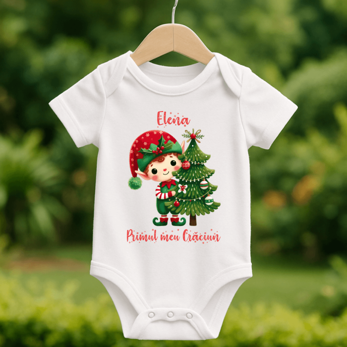Body personalizat Crăciun - Primul meu Crăciun - Elf - M15 [1]
