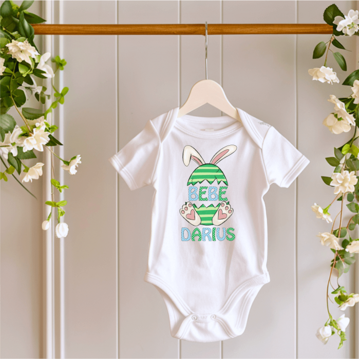 Body personalizat Paște - Bebe - Nume - Model băiat [1]