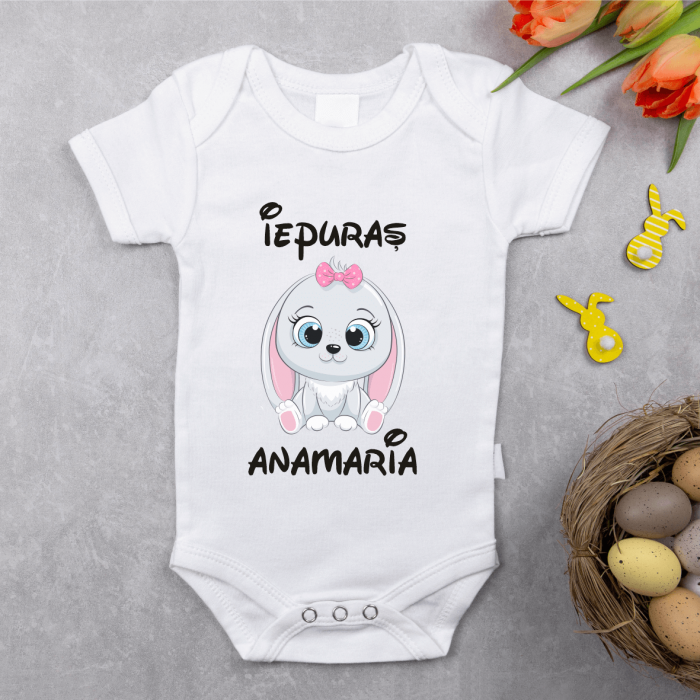 Body personalizat Paște - Iepuraș - Nume - Fetiță [1]