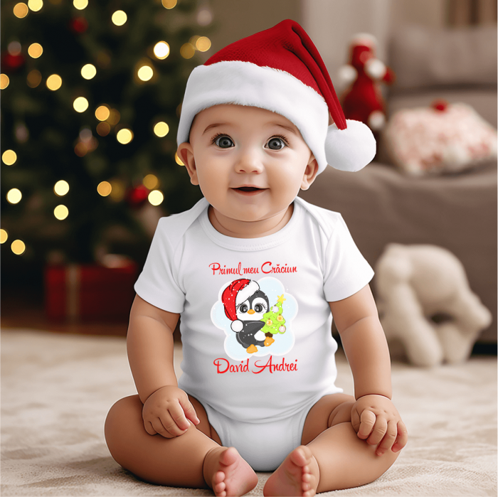 Body personalizat pentru Crăciun - Pinguin [1]