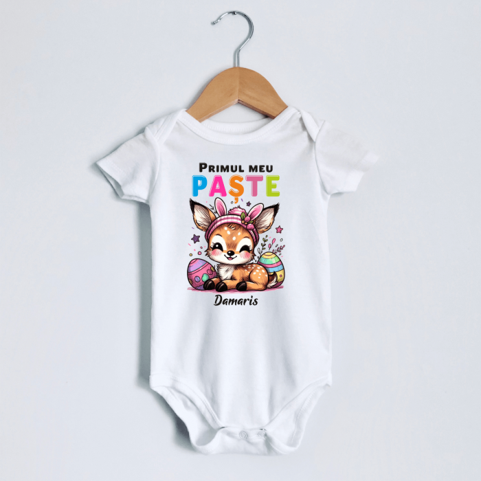 Body personalizat - Primul meu Paște - Căprioară - Model fetiță [1]