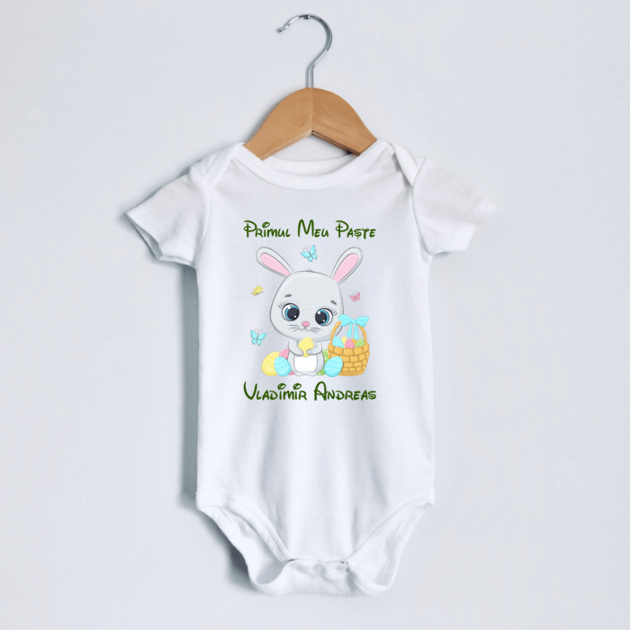 Body personalizat - Primul meu Paște - Iepuraș - Model băiat [1]