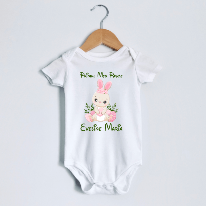 Body personalizat - Primul meu Paște - Iepuraș - Model fetiță [1]