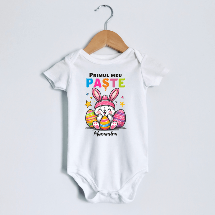 Body personalizat - Primul meu Paște - Iepuraș - Model fetiță - M1 [1]