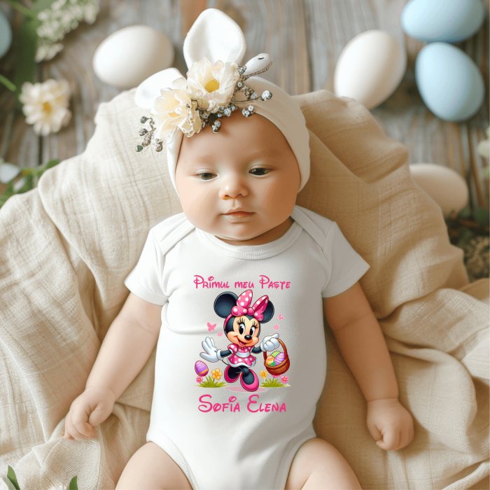 Body personalizat - Primul meu Paște - Minnie - M12 [1]