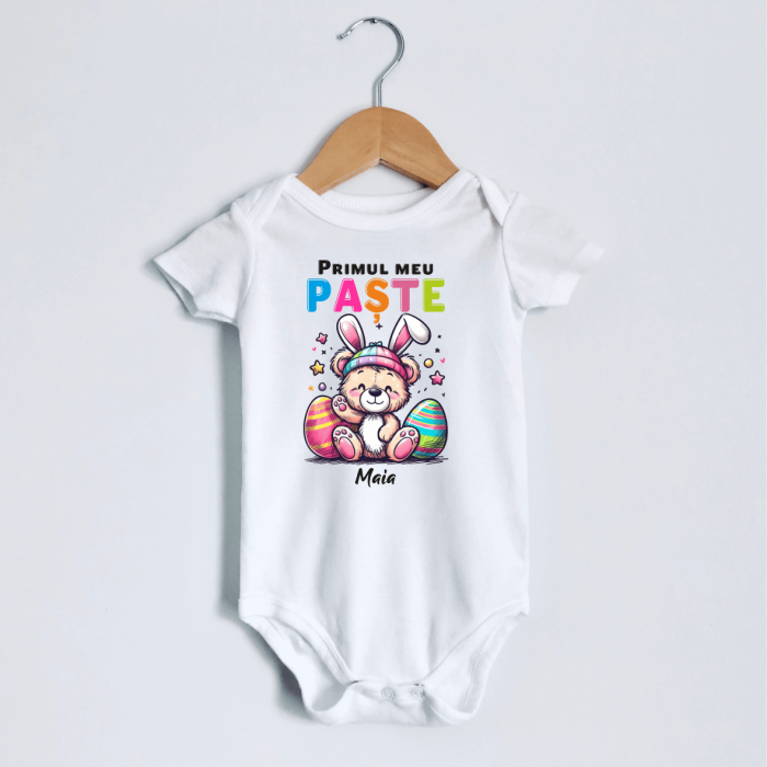 Body personalizat - Primul meu Paște - Ursuleț - Model fetiță - M2 [1]