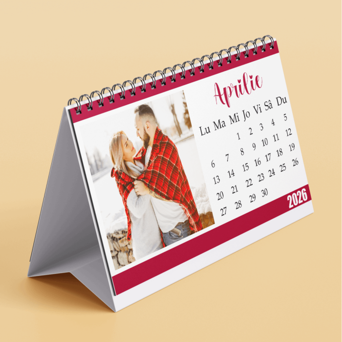 Calendar de birou personalizat cu 2 poze - M1 [5]