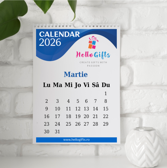 Calendar de perete personalizat cu logo și poză [4]