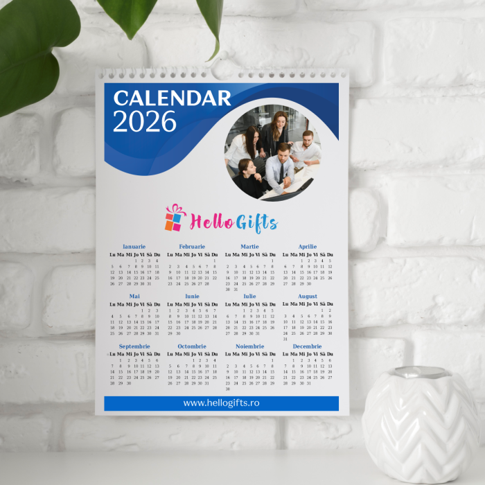 Calendar de perete personalizat cu logo și poză [1]