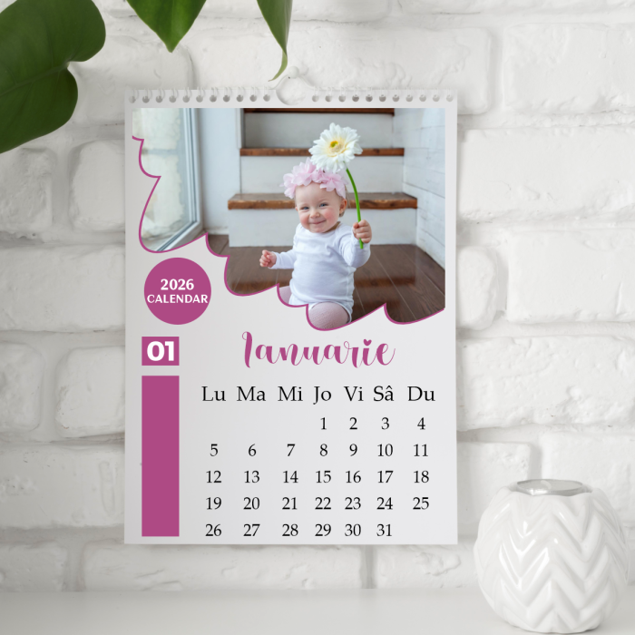Calendar de perete personalizat cu o poză și mesaj - M2 [2]