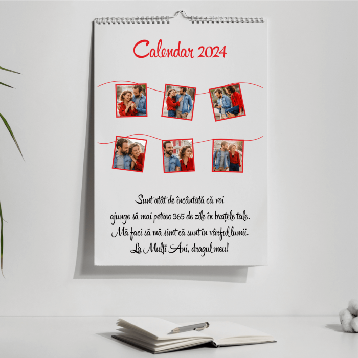 Calendar personalizat cu 6 poze și mesaj [1]
