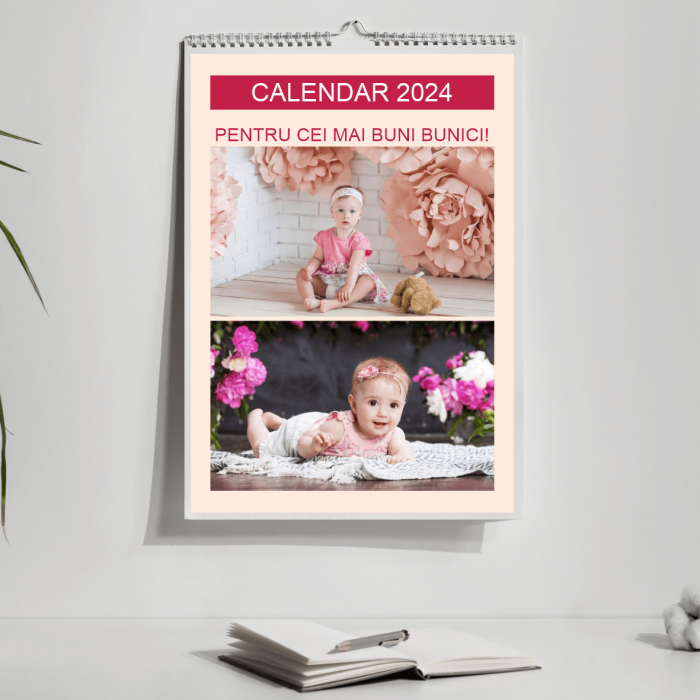 Calendar personalizat cu două poze și mesaj [1]