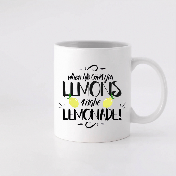 Cană personalizată cu mesaj - Make lemonade [1]
