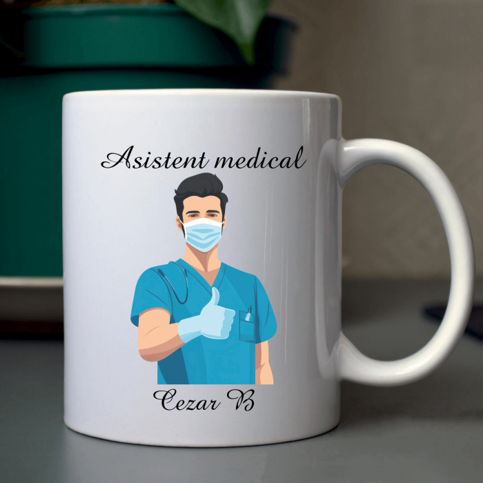Cana personalizata - Asistent medical - Nume - M10 [1]