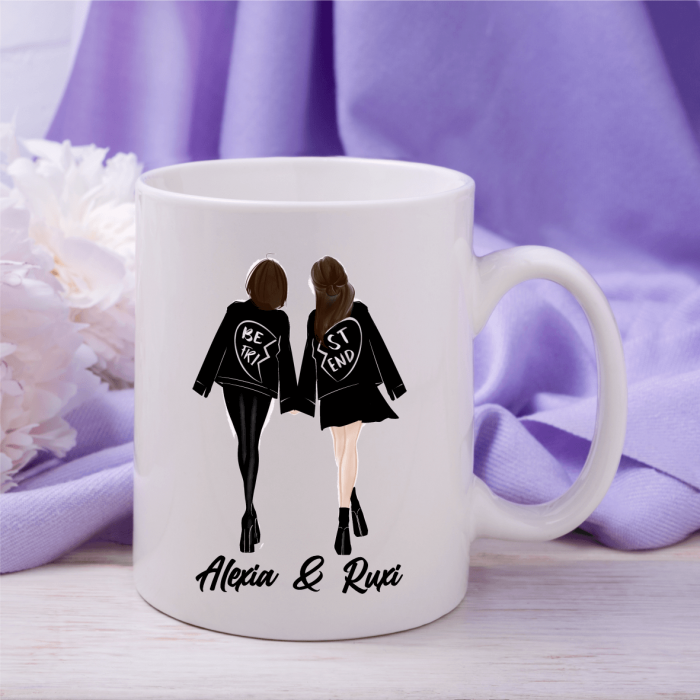 Cană personalizată BFF - Nume - God made us [1]