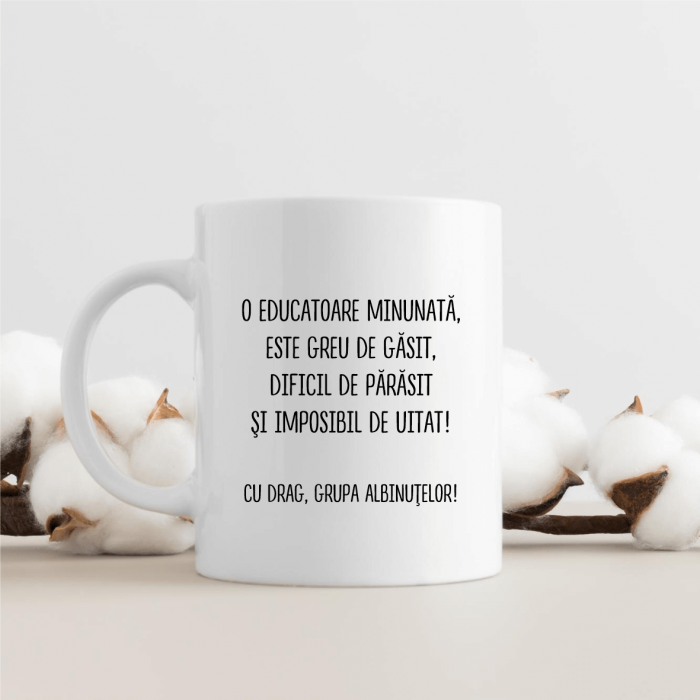 Cană personalizată - Cadru diactic - Inițială - Mesaj [2]