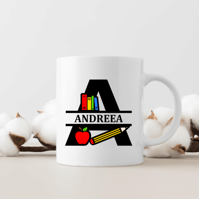 Cană personalizată - Cadru diactic - Inițială - Mesaj [1]
