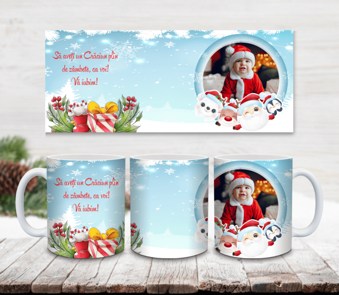 Cana personalizată - Crăciun - Poză și mesaj - Moș Crăciun [1]