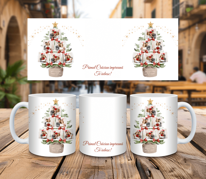 Cană personalizată cu 12 poze și mesaj - Crăciun [1]