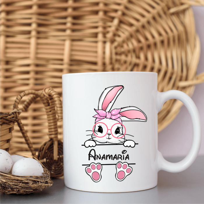 Cană personalizată cu nume - Iepuraș - Paște - Model 4 [1]