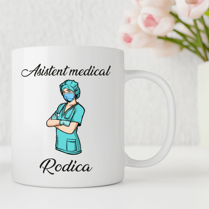 Cană personalizată cu nume - Pentru asistent medical [1]