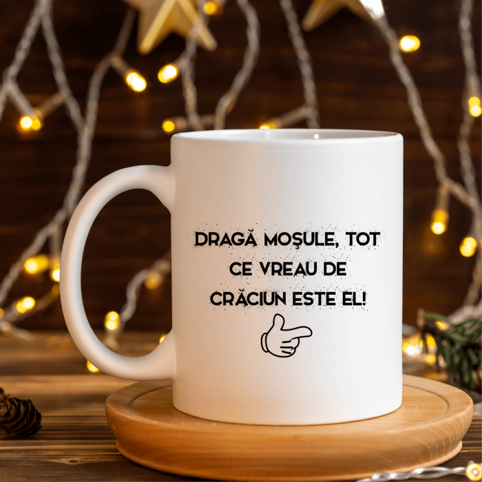 Cană personalizată cu poză și text - Model Crăciun [2]