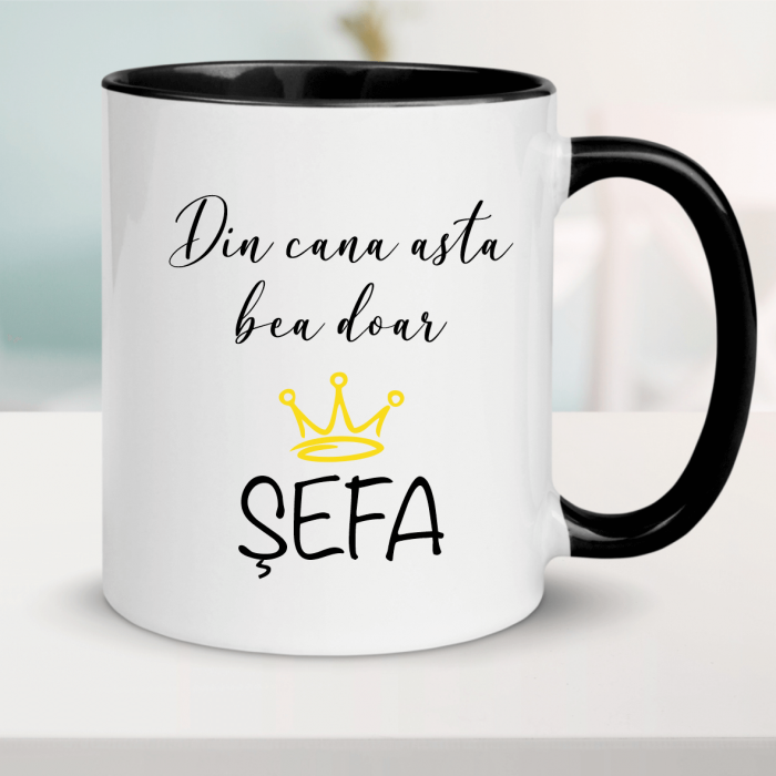 Cană personalizată - Din cana asta bea doar ȘEFA [1]