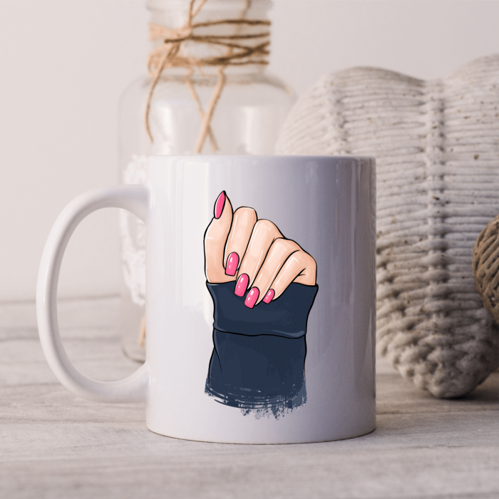 Cană personalizată - I'm not perfect - Nails [2]