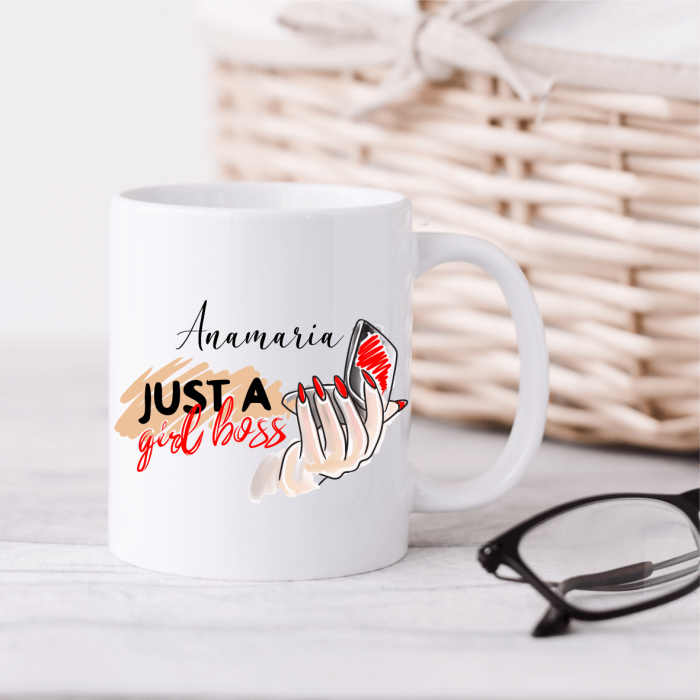 Cană personalizată - Just a girl boss - Nume [1]