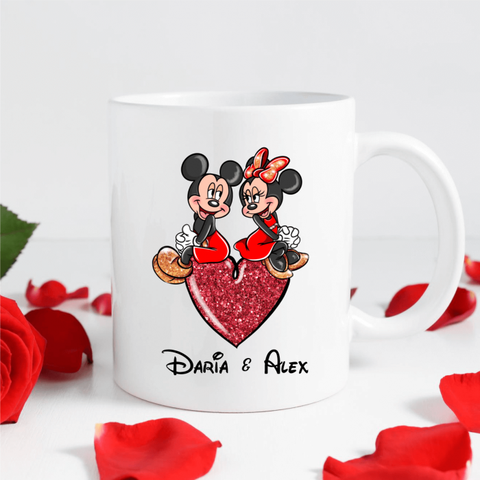 Cană personalizată - Minnie & Mickey - Nume - Model 2 [1]