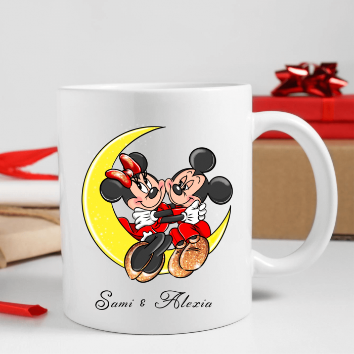 Cană personalizată - Minnie & Mickey - Nume - Model 3 [1]