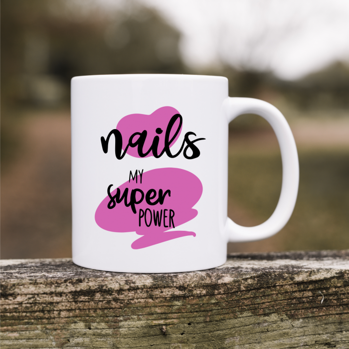 Cană personalizată - My superpower - Nails [1]