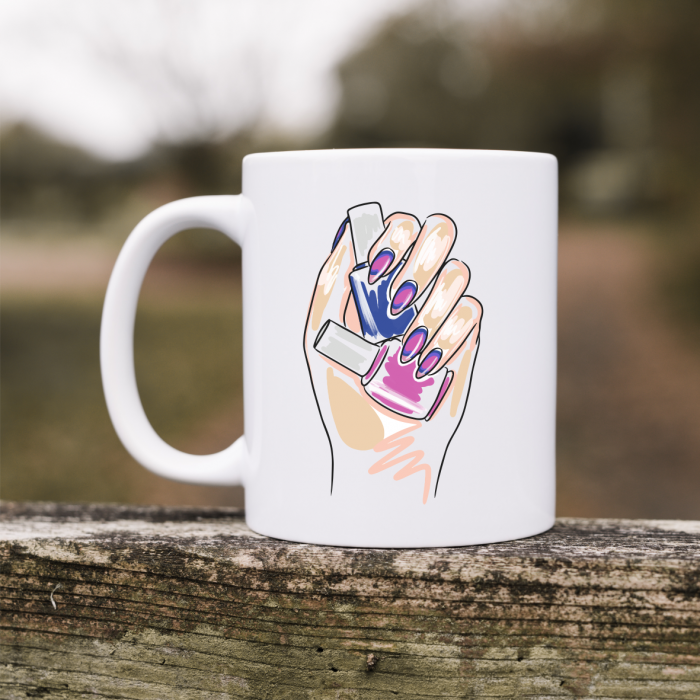 Cană personalizată - My superpower - Nails [2]