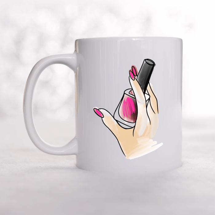 Cană personalizată - Nails superpower [2]