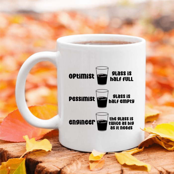 Cană personalizată pentru inginer - Optimist - Pessimist - Engineer [1]